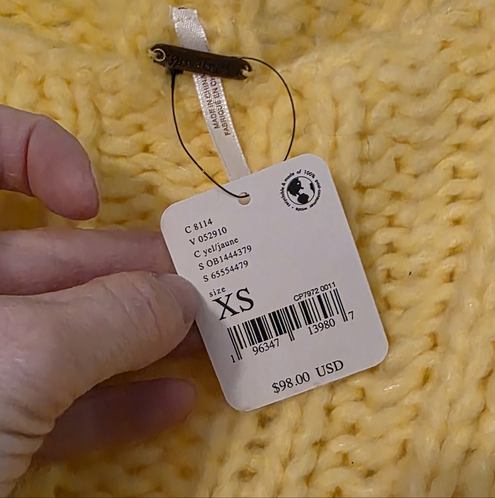 Free People Vibrant Yellow Knit Turtleneck Sweater - Picture 2 of 4
